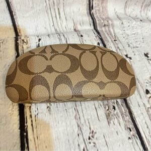 Coach brown classic vintage monogram glasses case
